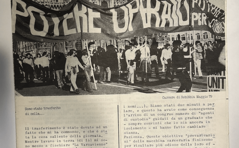 “Lettera da Rebibbia a Metropoli di Oreste Scalzone” (supplement to Metropoli) – May&nbsp;1979